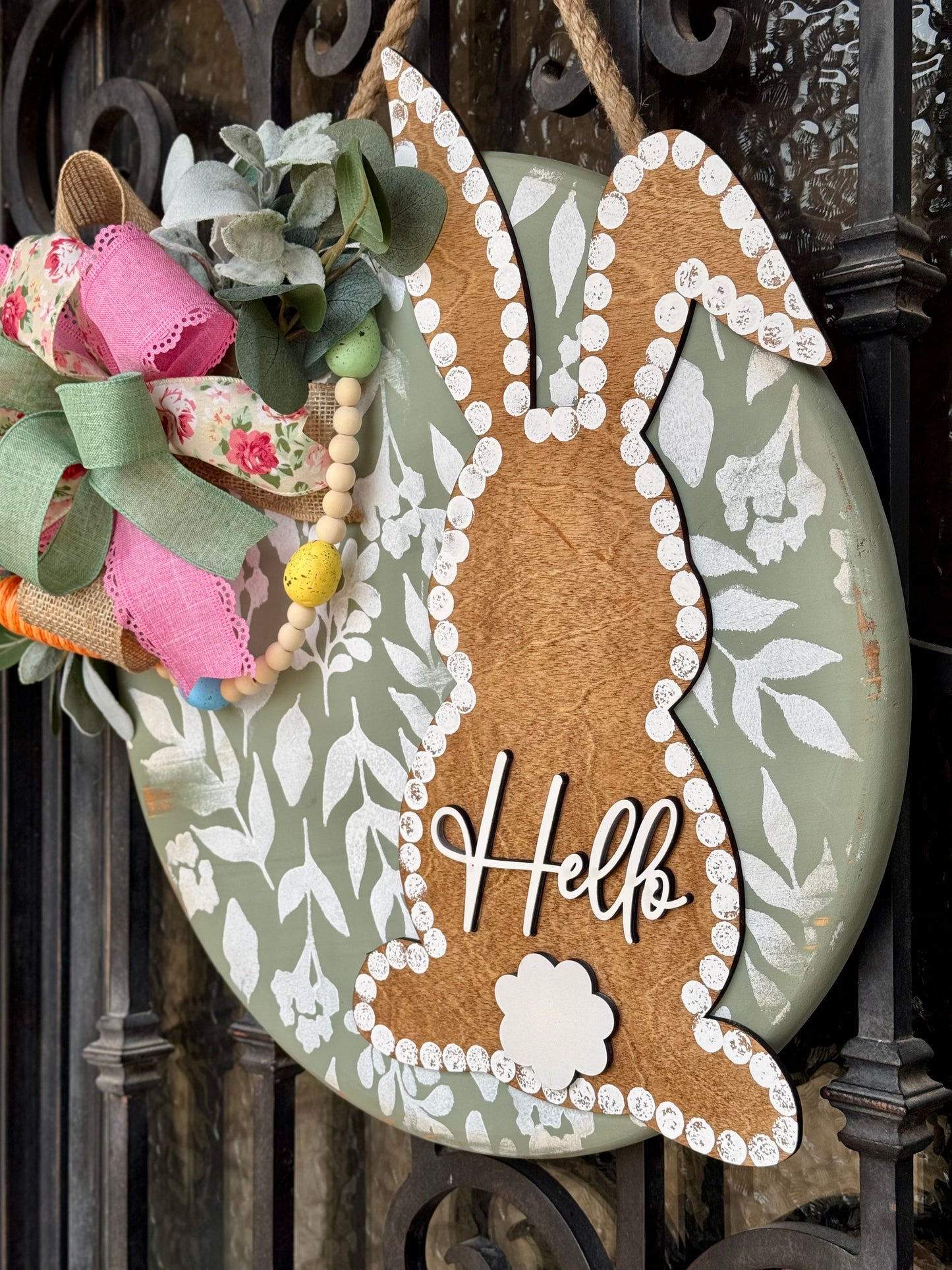 Floral Easter Door Sign