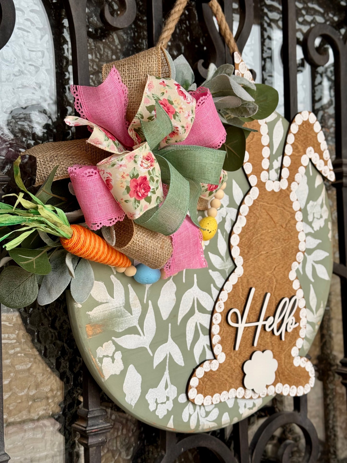 Floral Easter Door Sign